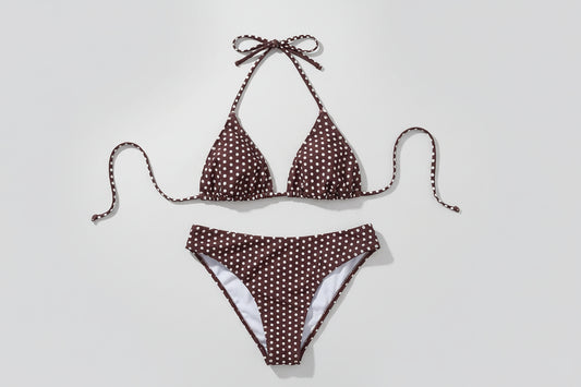 Bikini Bruin Met Witte Stippen