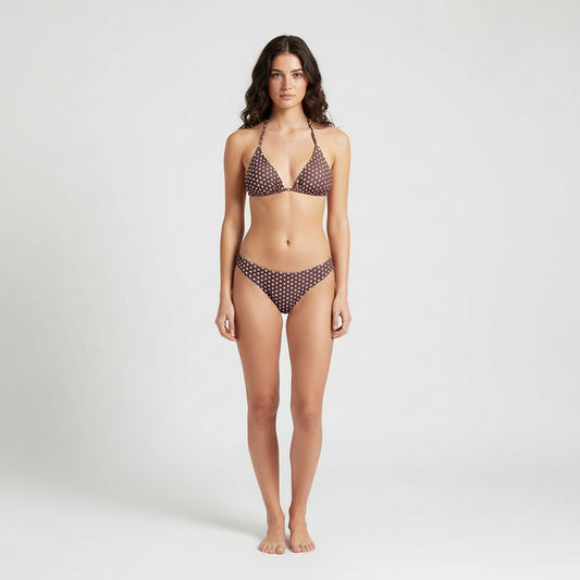 LaFeria Bikini Bruin Met Witte Stippen🤎🤍