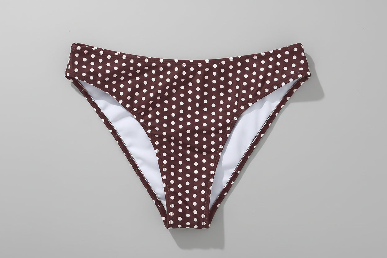 Bikini Bruin Met Witte Stippen