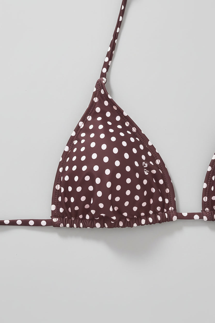 Bikini Bruin Met Witte Stippen